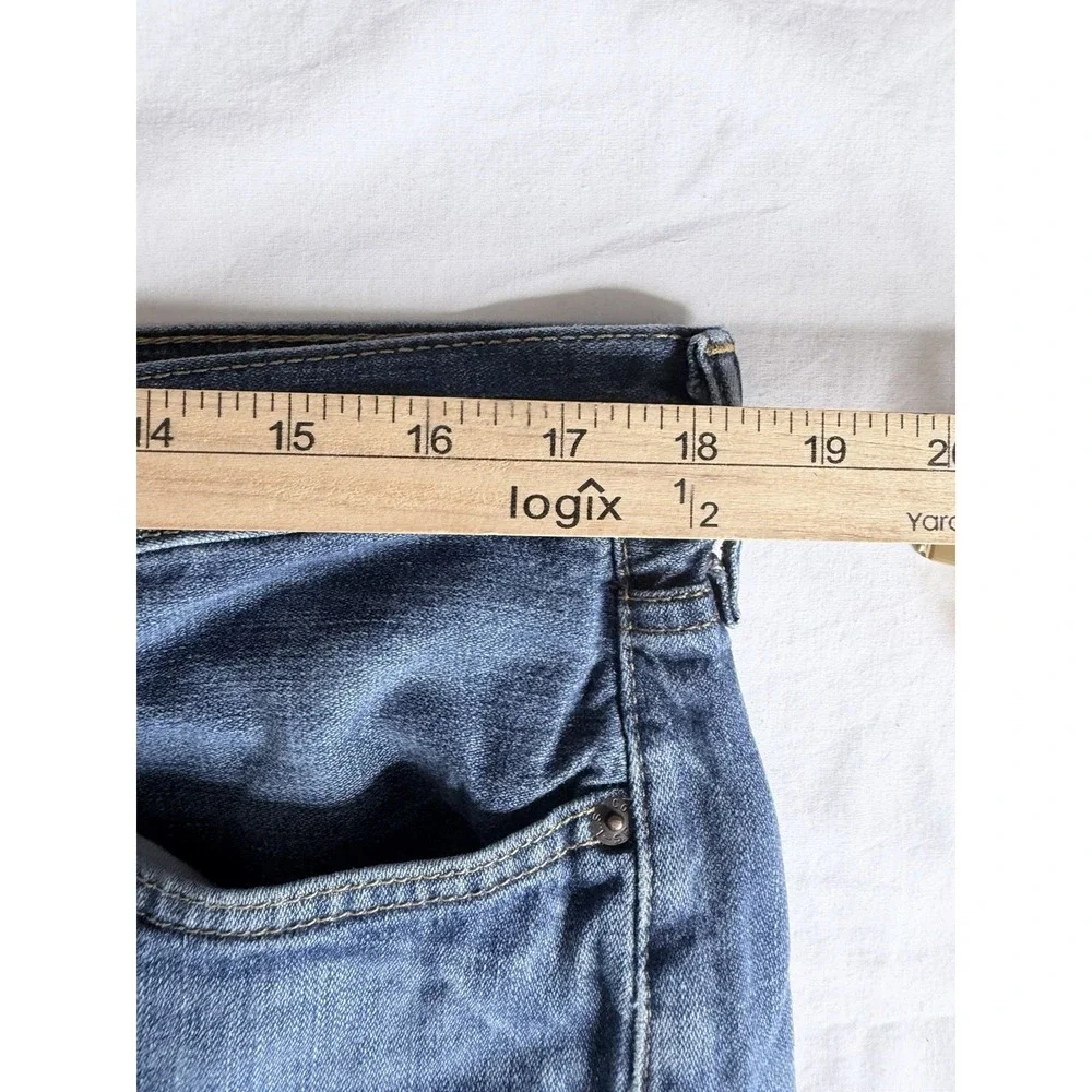 Levis 514 Jeans Mens 36x30 Blue Denim Straight Fit Medium Wash‎ Whiskered